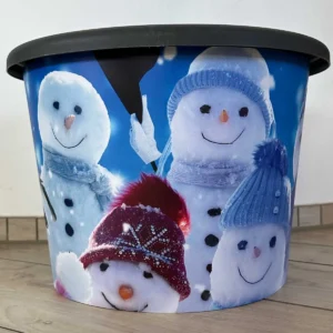 Dekorativer Pflanzentopf Schneemänner